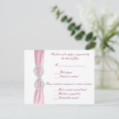 ピンクダイヤモンド結婚インフィニティの応答カード 出欠カード (スタンド正面)