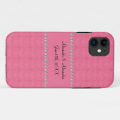 ピンクダイヤモンド結婚式の引き出物 Case-Mate iPhoneケース (裏面(横))