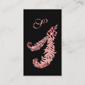 ピンクダイヤモンド羽毛ジュエルモノグラムブラック 名刺 (裏面)