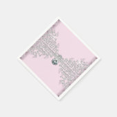 ピンクダイヤモンド誕生日パーティー スタンダードカクテルナプキン (角)