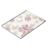 ピンクダイヤモンド4枚葉クローバー ノートブック (左側)