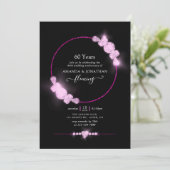 ピンクダイヤモンド ウェディング アニバーサリー パーティ 招待状 (スタンド正面)