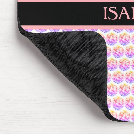 ピンクダイヤモンド/フラクタルモザイク マウスパッド (コーナー)