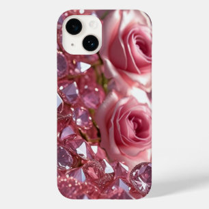 ピンクダイヤモンド&花びら Case-Mate iPhone 14ケース