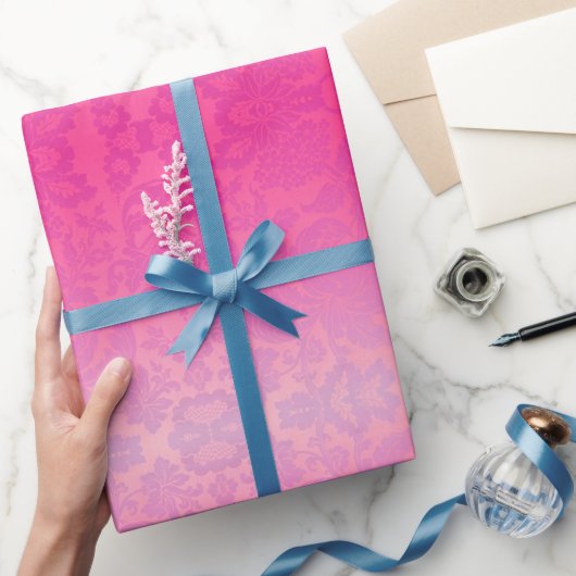 ピンクダグラデーションマスク ラッピングペーパー (ギフト)