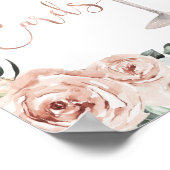 ピンクダスティバラ花びらプロセッコカードとGIfts ポスター (角)