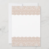 ピンクダスティブルーロマンチックフローラレースブライダルシャワー 招待状 (裏面)