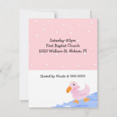 ピンクダッキー（アヒルちゃん）ベビーシャワー招待状 招待状 (裏面)