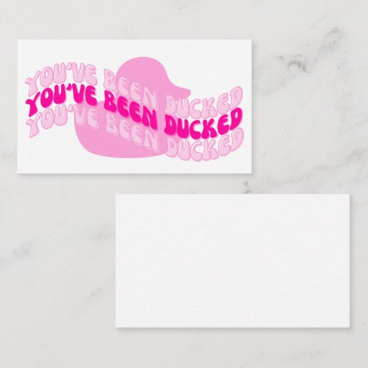 ピンクダックカード! 名刺 (正面/裏面)