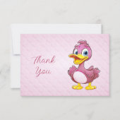ピンクダックサンキューカード サンキューカード (正面)