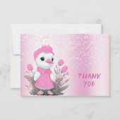 ピンクダックサンキューカード サンキューカード (正面)