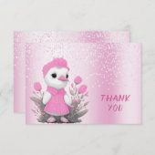 ピンクダックサンキューカード サンキューカード (正面/裏面)
