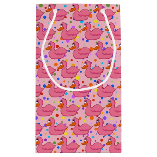 ピンクダック抱き枕 スモールペーパーバッグ (裏面)