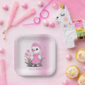 ピンクダック紙プレート ペーパープレート (パーティー)