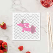 ピンクダッシュンドバレリナトゥチュウナプキンス スタンダードカクテルナプキン (インサイチュ)