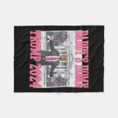 ピンクダディズホームトランプ2024 フリースブランケット (正面(横))