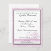 ピンクダフォディルウェディングシャワー招待状 招待状 (正面/裏面)