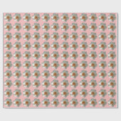 ピンクダフォディル春花 ラッピングペーパー (フラット)