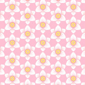 ピンクダフォディル春 ラッピングペーパー