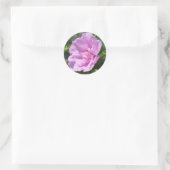 ピンクダブルハイビスカスデジタルフラワー絵を描ズ ラウンドシール (バッグ)
