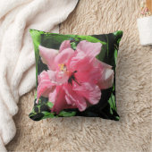ピンクダブルハイビスカスピロー クッション (ブランケット)