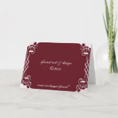 ピンクダマスクおもしろいアンチ – バレンタインデーのカード シーズンカード (裏面)