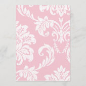 ピンクダマスクのウェディングメニュー メニュー (裏面)