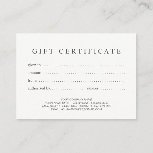 ピンクダマスクのカスタマイズ可能なギフト証明書 割引カード (裏面)