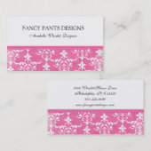 ピンクダマスクのプロファイル – 名刺 (正面/裏面)