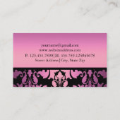 ピンクダマスクの名刺 名刺 (裏面)