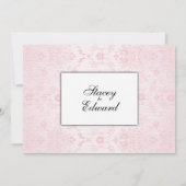 ピンクダマスクウェディング招待状 招待状 (裏面)