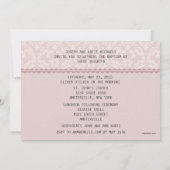 ピンクダマスクオーバーレイ宗教招待状 招待状 (裏面)