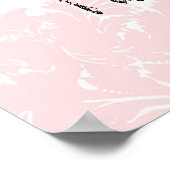 ピンクダマスクシャンデリアウォールアートプリント ポスター (角)