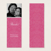 ピンクダマスクスキニーメッセージカード (正面&裏面)