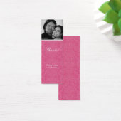 ピンクダマスクスキニーメッセージカード (デスク)