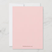 ピンクダマスクバプティスマ招待状 招待状 (裏面)