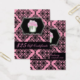 ピンクダマスクパティシェフベーカリーのカップケーキ