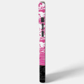 ピンクダマスクパーソナライズされた印刷(紋章の)フラ・ダ・リ Case-Mate iPhoneケース (裏面 / 左)