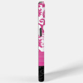 ピンクダマスクパーソナライズされた印刷(紋章の)フラ・ダ・リ Case-Mate iPhoneケース (裏面 / 右)