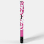 ピンクダマスクパーソナライズされた印刷(紋章の)フラ・ダ・リ Case-Mate iPhoneケース (裏面 / 右)