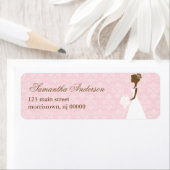 ピンクダマスクブライダルシャワー住所 シール (インサイチュ)