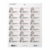 ピンクダマスクミュージカルヴィンテージバードケージアドレス ラベル (フルシート)