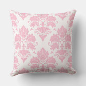 ピンクダマスクモノグラムの枕 クッション (裏面)