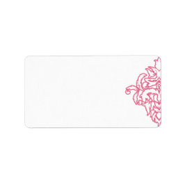 ピンクダマスク住所 シール