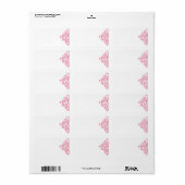 ピンクダマスク住所 シール (フルシート)