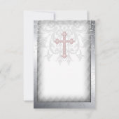 ピンクダマスク十字第1聖餐式 招待状 (裏面)