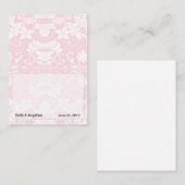 ピンクダマスク座席表 プレイスカード (正面/裏面)