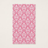 ピンクダマスク結婚式のお願いギフトラベル (裏面)