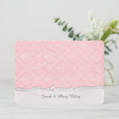 ピンクダマスク記念日パーティー 招待状 (スタンド正面)