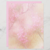 ピンクダマスク&フローラスクラップブック紙 (正面/裏面)